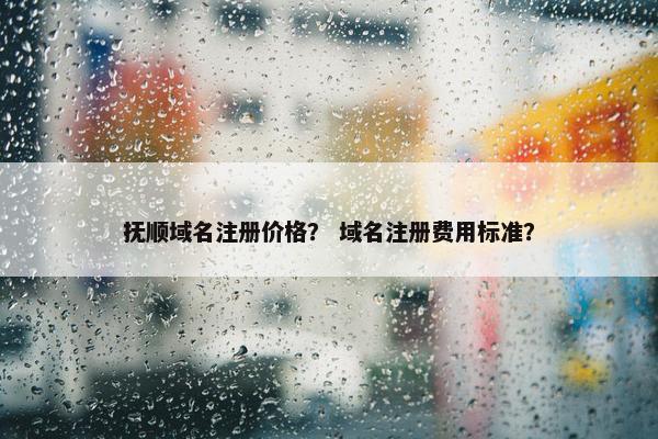 抚顺域名注册价格？ 域名注册费用标准？