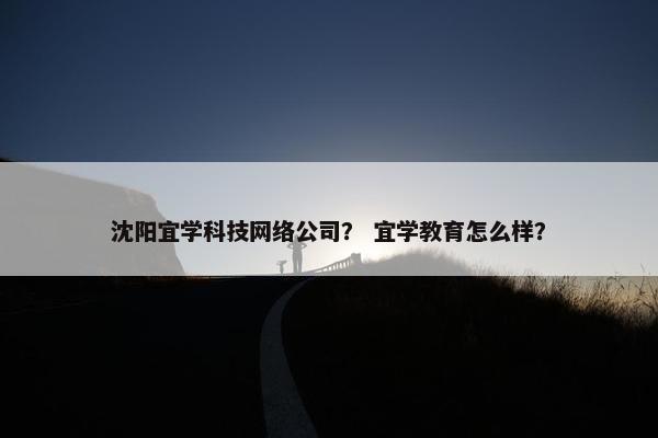 沈阳宜学科技网络公司？ 宜学教育怎么样？