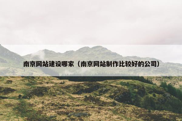南京网站建设哪家（南京网站制作比较好的公司）