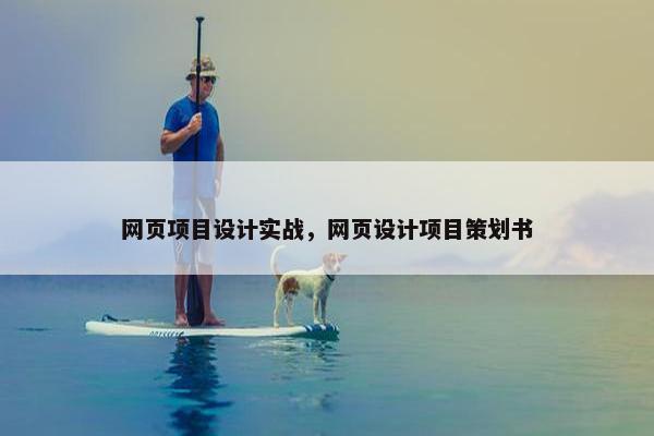 网页项目设计实战，网页设计项目策划书