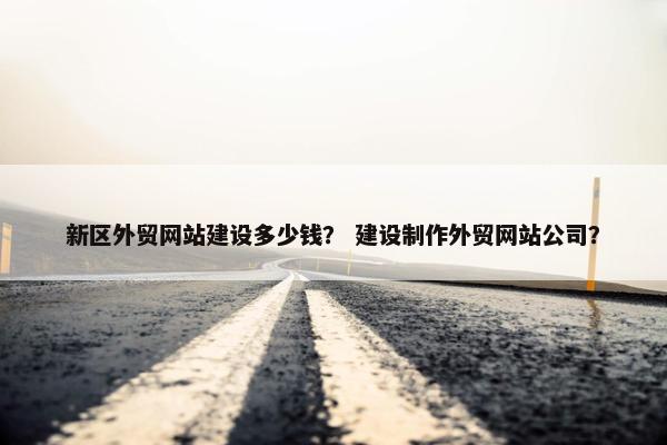 新区外贸网站建设多少钱？ 建设制作外贸网站公司？
