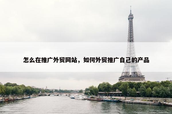 怎么在推广外贸网站，如何外贸推广自己的产品