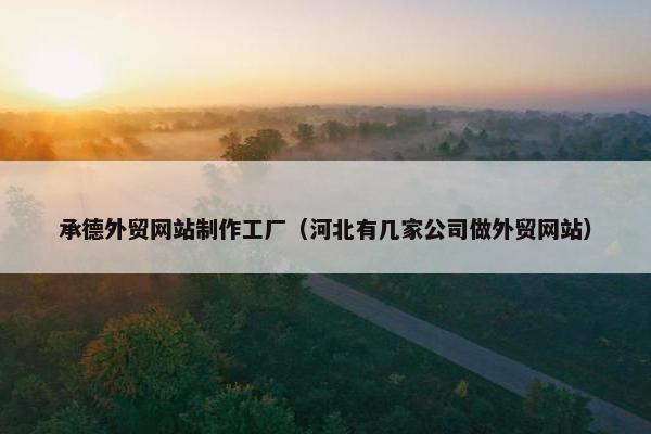 承德外贸网站制作工厂（河北有几家公司做外贸网站）
