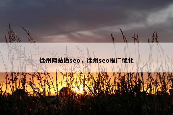 徐州网站做seo，徐州seo推广优化