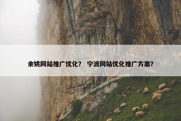 余姚网站推广优化？ 宁波网站优化推广方案？