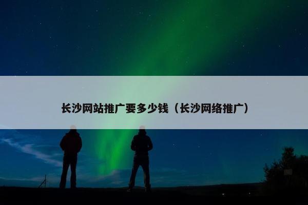 长沙网站推广要多少钱（长沙网络推广）