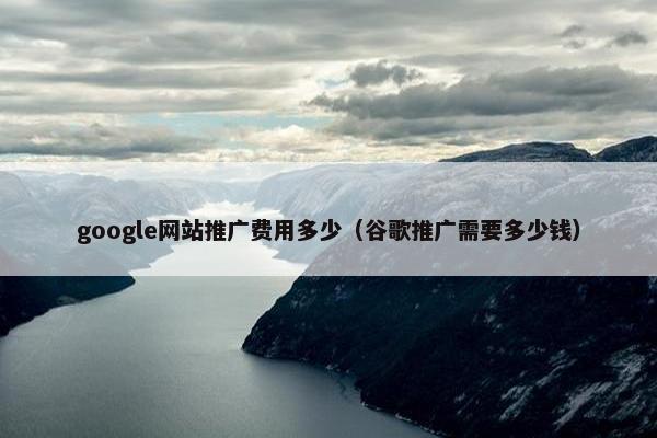 google网站推广费用多少（谷歌推广需要多少钱）