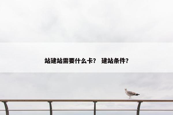 站建站需要什么卡？ 建站条件？