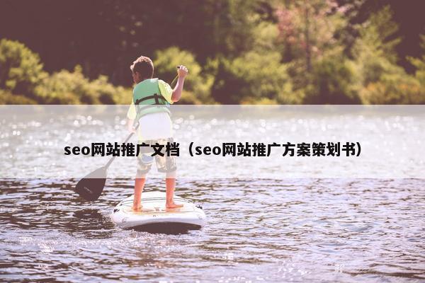 seo网站推广文档（seo网站推广方案策划书）