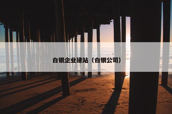白银企业建站（白银公司）