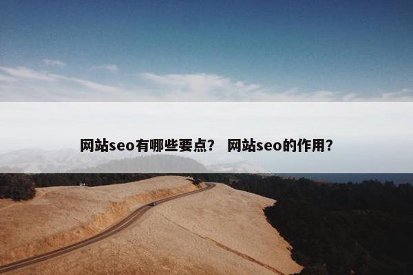 网站seo有哪些要点？ 网站seo的作用？