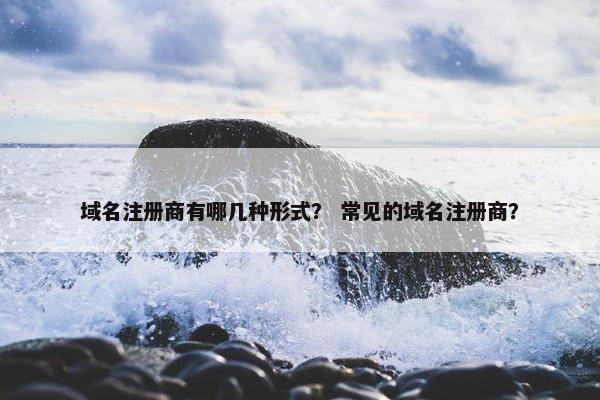 域名注册商有哪几种形式？ 常见的域名注册商？
