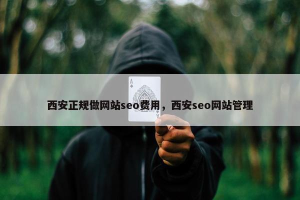 西安正规做网站seo费用，西安seo网站管理