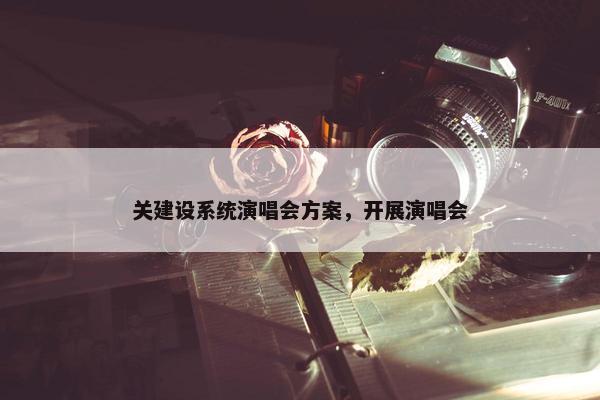 关建设系统演唱会方案，开展演唱会