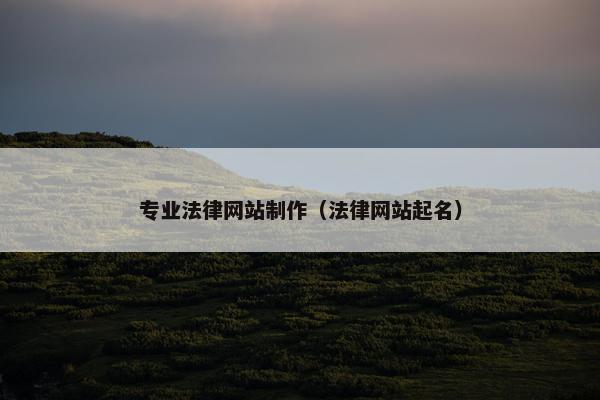 专业法律网站制作（法律网站起名）