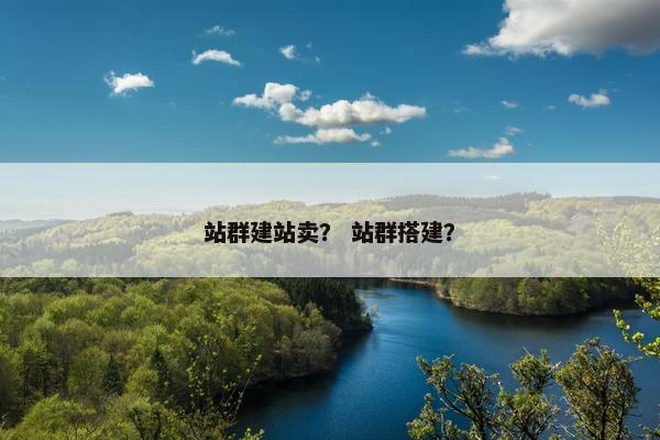 站群建站卖？ 站群搭建？