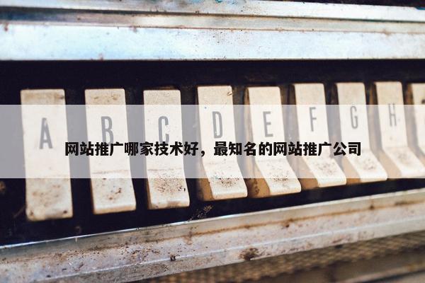 网站推广哪家技术好，最知名的网站推广公司