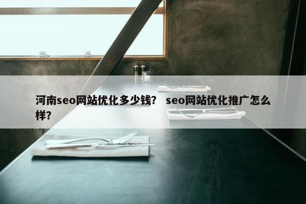 河南seo网站优化多少钱？ seo网站优化推广怎么样？