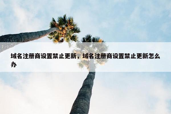 域名注册商设置禁止更新，域名注册商设置禁止更新怎么办