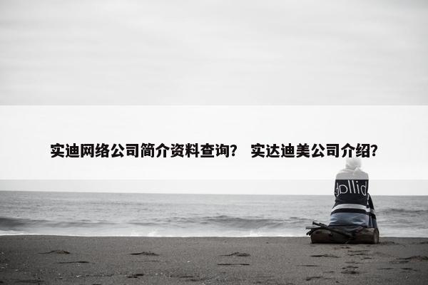 实迪网络公司简介资料查询？ 实达迪美公司介绍？