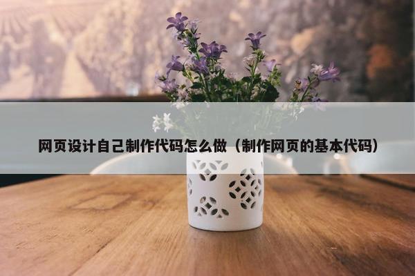 网页设计自己制作代码怎么做（制作网页的基本代码）