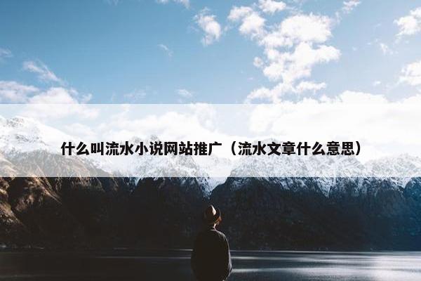 什么叫流水小说网站推广（流水文章什么意思）