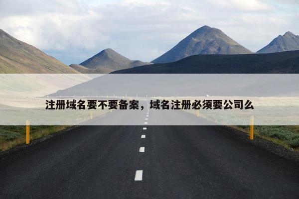注册域名要不要备案，域名注册必须要公司么