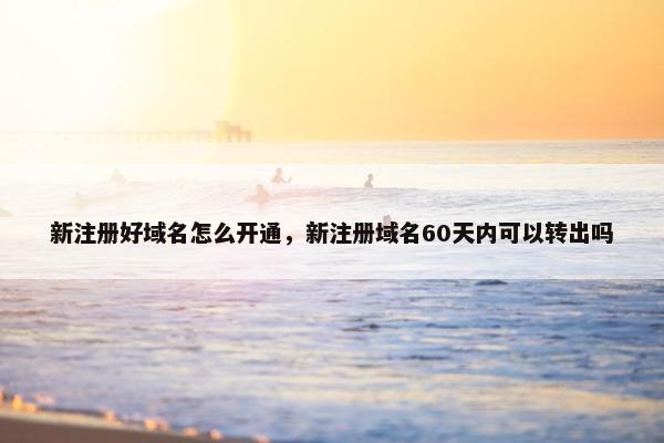 新注册好域名怎么开通，新注册域名60天内可以转出吗