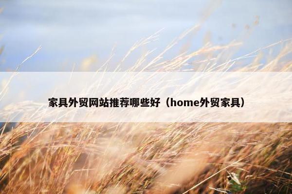 家具外贸网站推荐哪些好（home外贸家具）