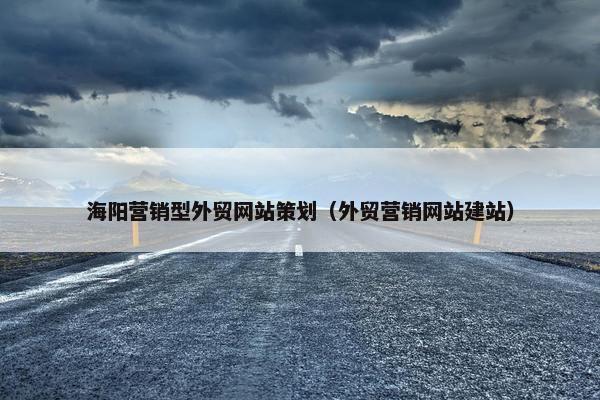 海阳营销型外贸网站策划（外贸营销网站建站）