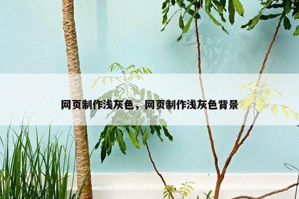 网页制作浅灰色，网页制作浅灰色背景