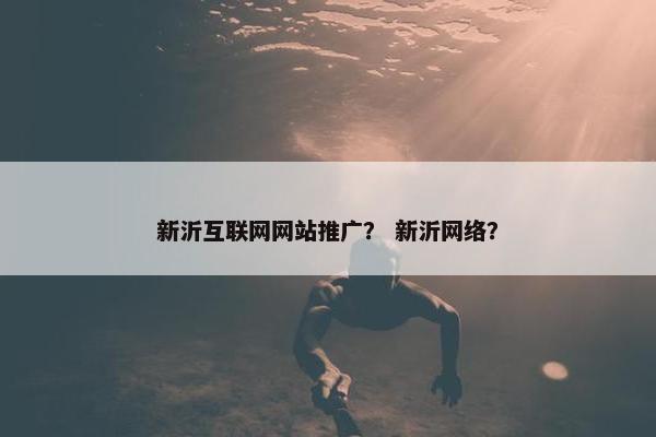 新沂互联网网站推广？ 新沂网络？