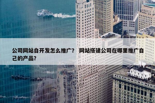 公司网站自开发怎么推广？ 网站搭建公司在哪里推广自己的产品？