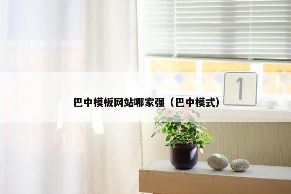 巴中模板网站哪家强（巴中模式）