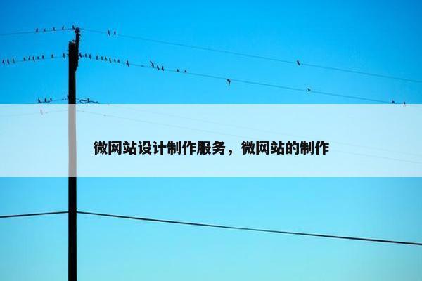微网站设计制作服务，微网站的制作