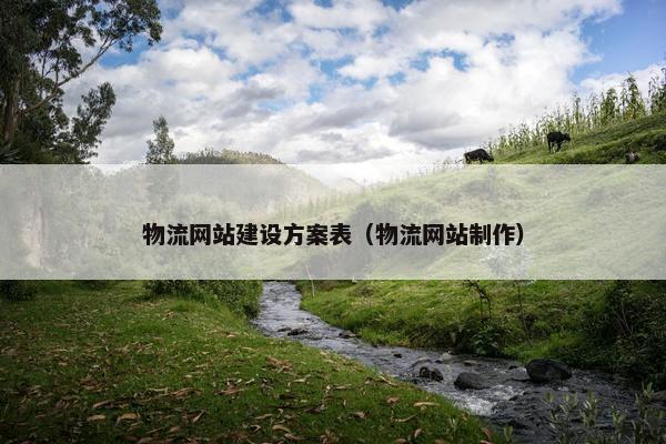 物流网站建设方案表（物流网站制作）