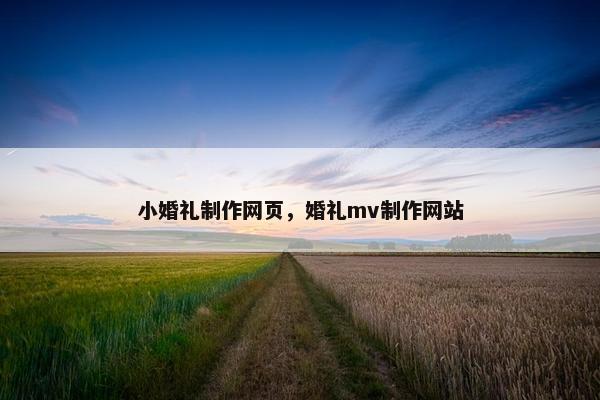 小婚礼制作网页，婚礼mv制作网站