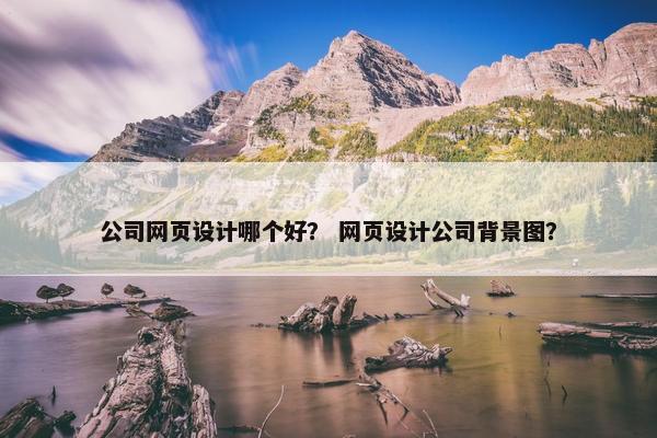 公司网页设计哪个好？ 网页设计公司背景图？