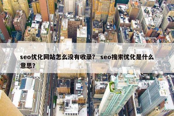 seo优化网站怎么没有收录？ seo搜索优化是什么意思？