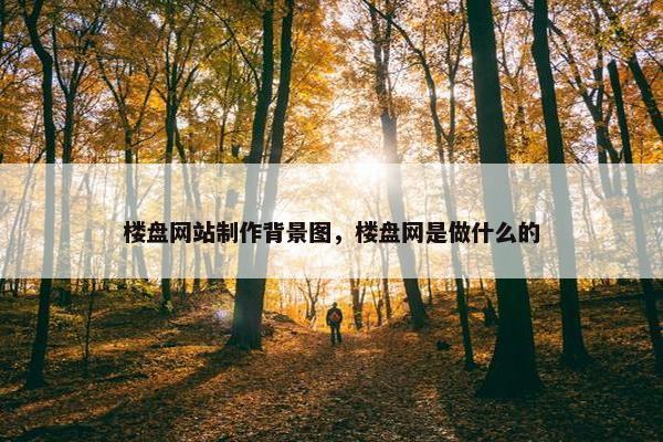 楼盘网站制作背景图，楼盘网是做什么的