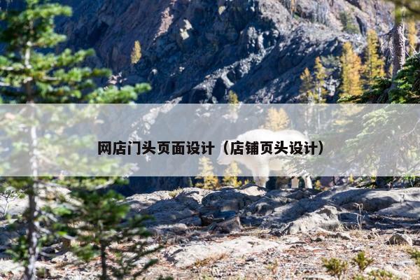网店门头页面设计（店铺页头设计）