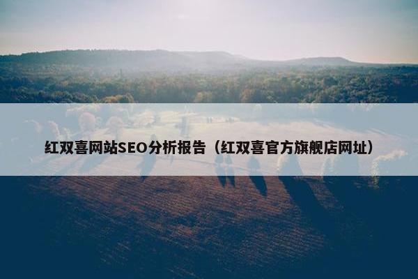 红双喜网站SEO分析报告（红双喜官方旗舰店网址）