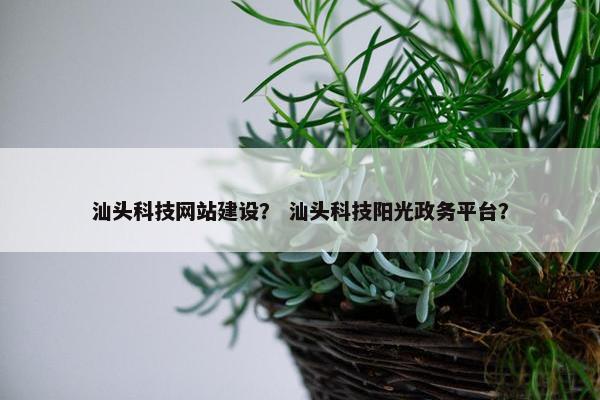 汕头科技网站建设？ 汕头科技阳光政务平台？