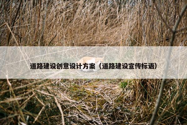 道路建设创意设计方案（道路建设宣传标语）