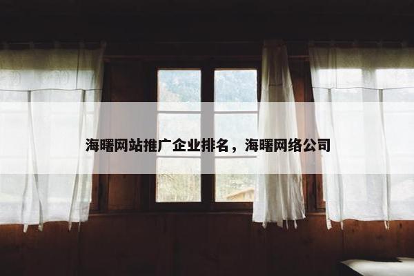 海曙网站推广企业排名，海曙网络公司