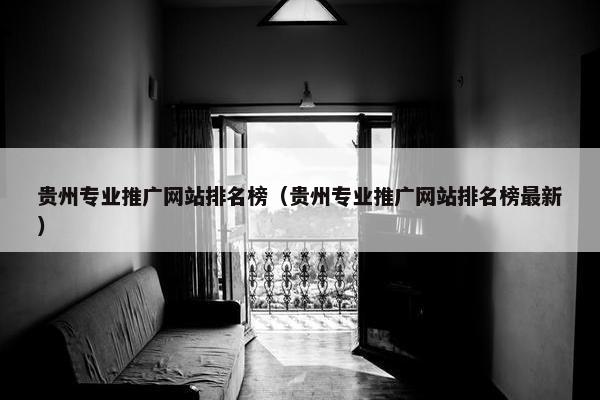 贵州专业推广网站排名榜（贵州专业推广网站排名榜最新）