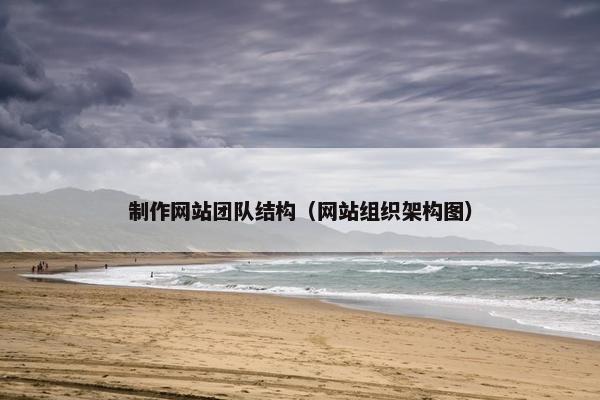 制作网站团队结构（网站组织架构图）