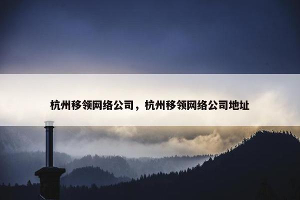 杭州移领网络公司，杭州移领网络公司地址