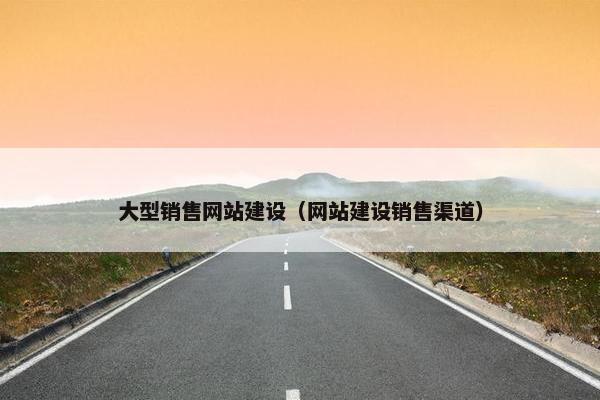 大型销售网站建设（网站建设销售渠道）